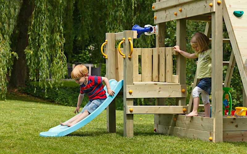 Wooden Slide Platform Module 75x75x120(H)cm KBT-Blue Rabbit